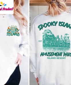 Retro Cartoon Halloween Spooky Island Shirt1