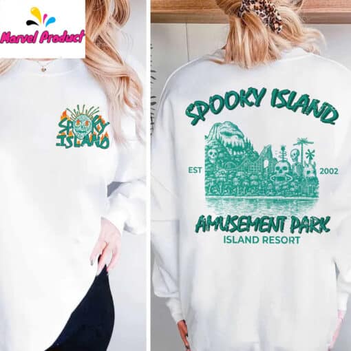 Retro Cartoon Halloween Spooky Island Shirt - Image 2