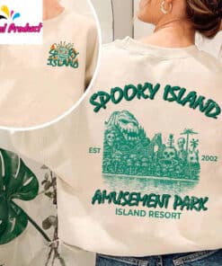 Retro Cartoon Halloween Spooky Island Shirt3