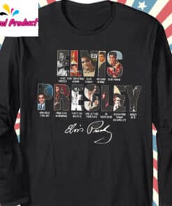 Retro Elvis Presley Rock and Roll Long Sleeve Black