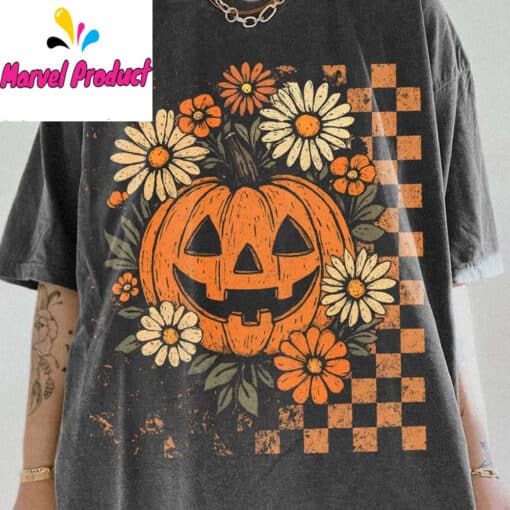 Retro Floral Pumpkin Shirt - Image 3