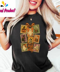 Retro Halloween Cat Ghost Shirt2