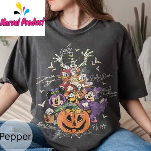 Retro Mickey & Friends with Signs Halloween Shirt