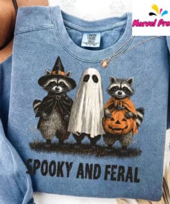 Retro Spooky And Feral Raccoon