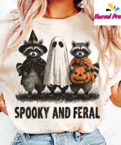 Retro Spooky And Feral Raccoon1