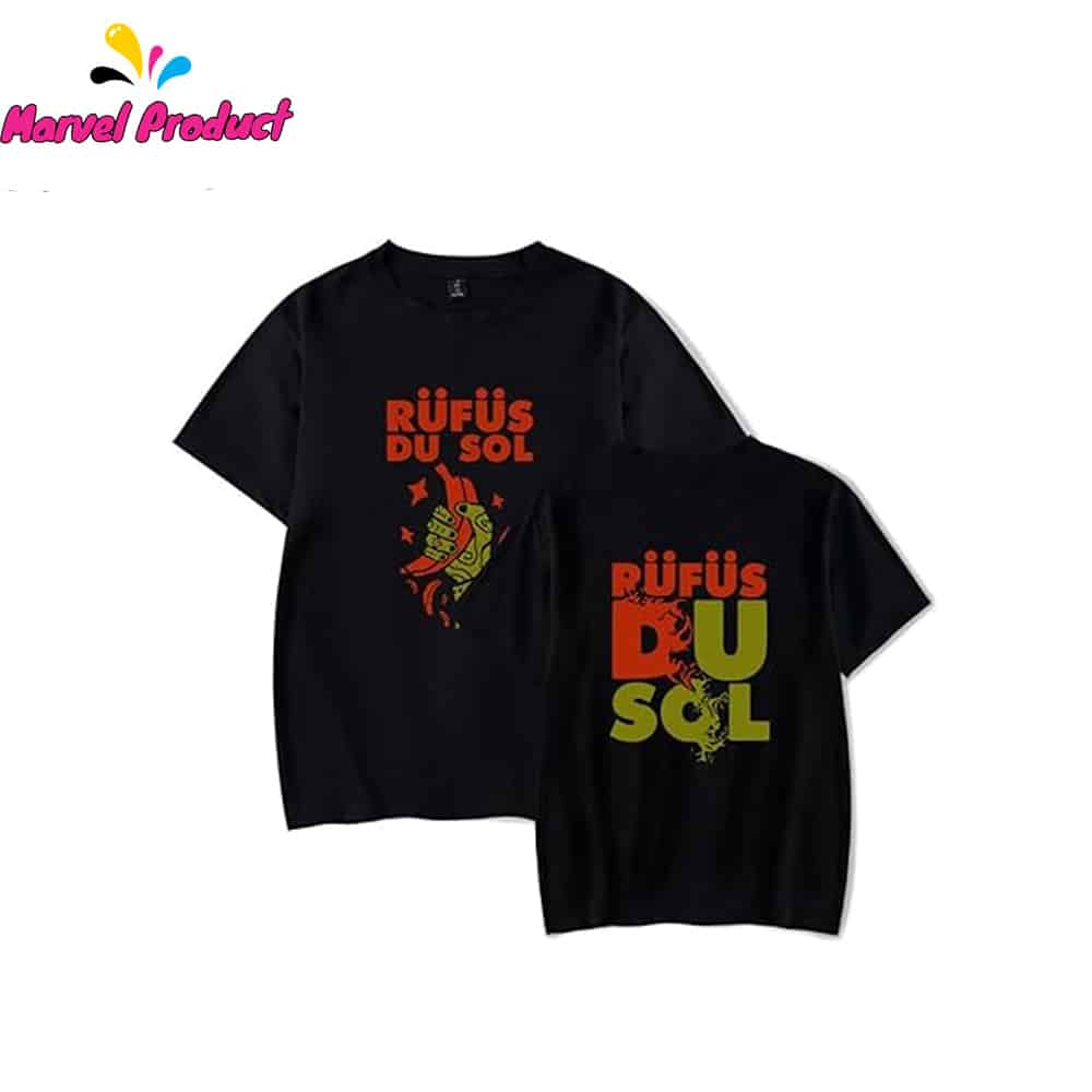 Front view of the Rufus Du Sol Illustration T-Shirt