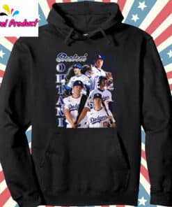 Shohei Ohtani Dodgers Baseball Player Graphic Hoodie Black