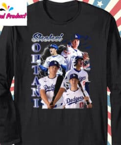 Shohei Ohtani Dodgers Baseball Player Graphic Long Sleeve Black