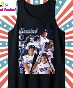Shohei Ohtani Dodgers Baseball Player Graphic Tank Top Black