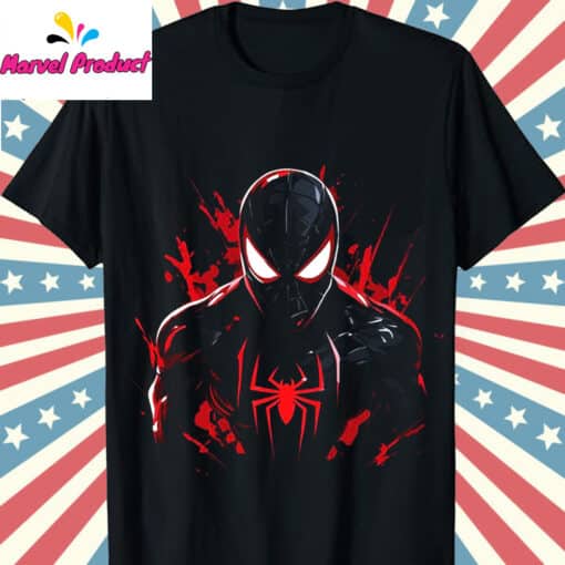 Spider-Man Miles Morales Black Red Shirt - Image 4