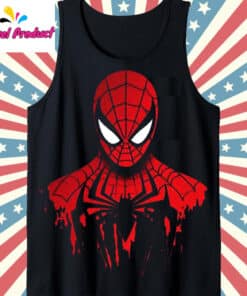 Spider Man Red and Black Graphic Shirt3