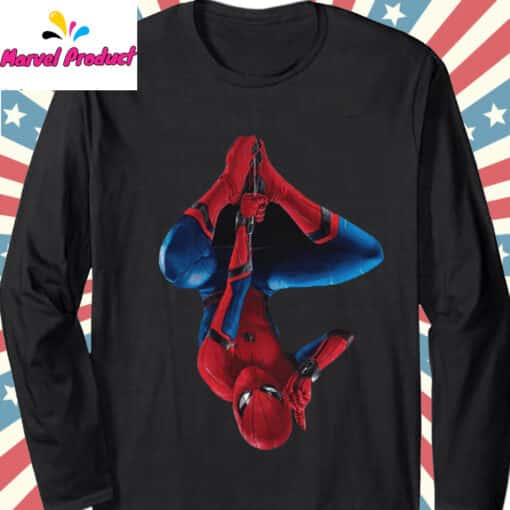 Spider-Man Swinging Upside Down Shirt - Image 2