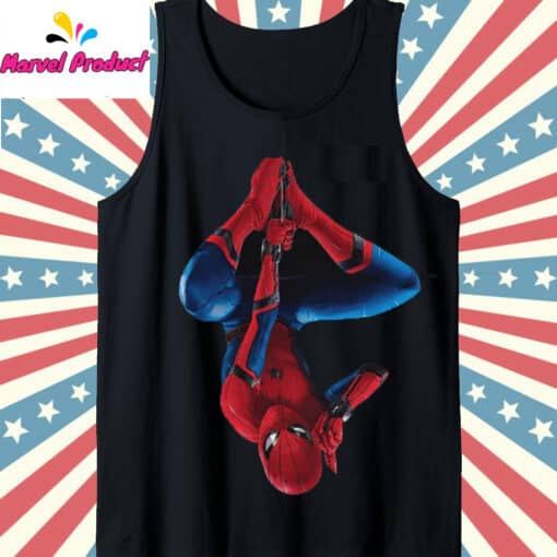 Spider-Man Swinging Upside Down Shirt - Image 4