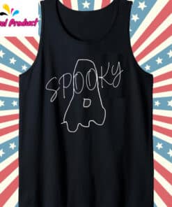 Spooky Halloween Ghost Shirt Tank Top Black