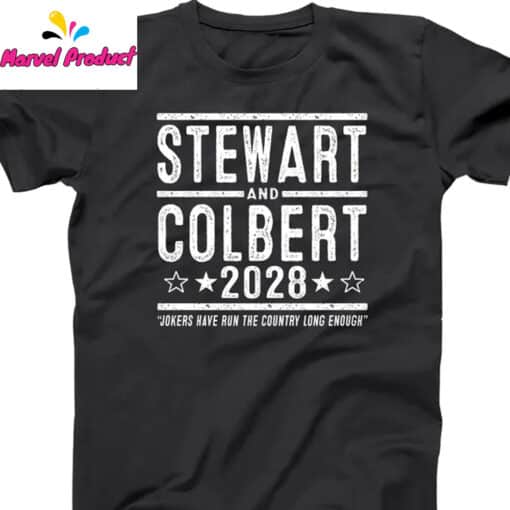 Stewart and Colbert 2028 Election For President Shirt - Image 3