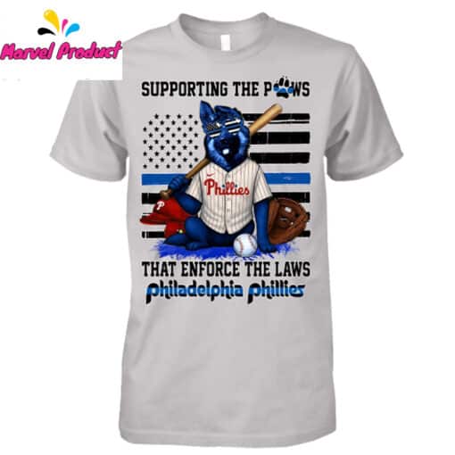 Supporting The Paws That Enforce The Laws Philadelphia Phillies Shirt - Image 2