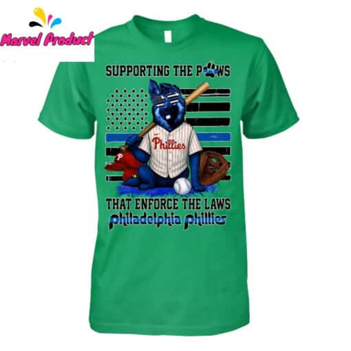 Supporting The Paws That Enforce The Laws Philadelphia Phillies Shirt - Image 4