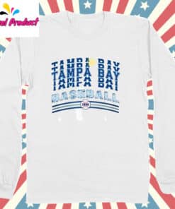 Tampa Bay Baseball Shirt Long Sleeve White