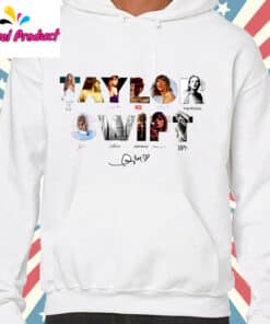 Taylor Swift Album Cover Hoodie White