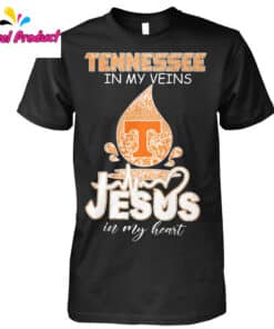 Tennessee In My Veins Jesus In My Heart Graphic Shirt