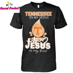 Tennessee In My Veins Jesus In My Heart Graphic Shirt