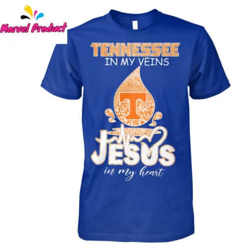 Tennessee In My Veins Jesus In My Heart Graphic Shirt - Image 3