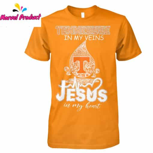 Tennessee In My Veins Jesus In My Heart Graphic Shirt - Image 4