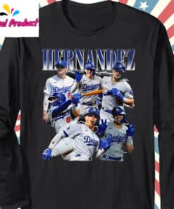 Teoscar Hernandez Dodgers Baseball Player Graphic Long Sleeve Black