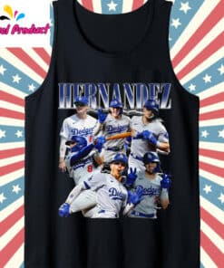 Teoscar Hernandez Dodgers Baseball Player Graphic Tank Top Black