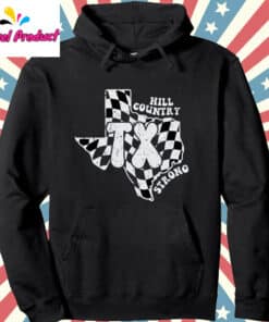 Texas Strong Flood Hoodie Black