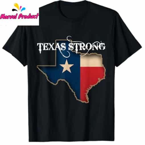 Texas Strong Map Flag State Pride Shirt