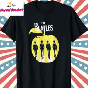 The Beatles In Apple Shirt 12 The Beatles In Apple T Shirt Black