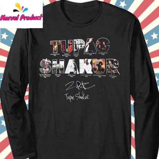 Tupac Shakur Album Discography & Signature Fan Shirt - Image 2
