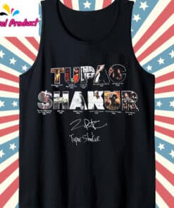Tupac Shakur Album Discography Signature Fan Tank Top Black