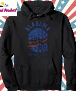 Vintage Alabama Heart of Dixi Hoodie Black