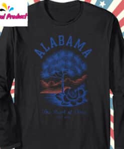 Vintage Alabama Heart of Dixi Long Sleeve Black