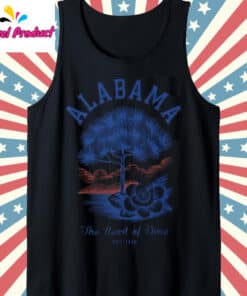 Vintage Alabama Heart of Dixi Tank Top Black
