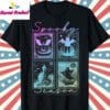 Vintage Halloween Horror Night Shirt T Shirt Black