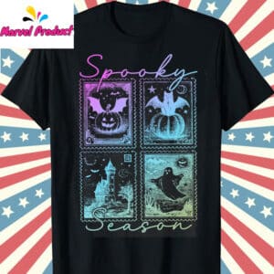 Vintage Halloween Horror Night Shirt T Shirt Black