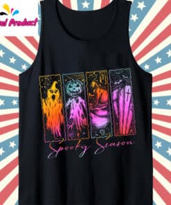 Vintage Spooky Season Shirt Tank Top Black 1